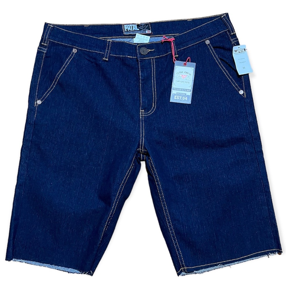 Fatal Men’s Denim Cut Off Jean Shorts NWT Sz 36